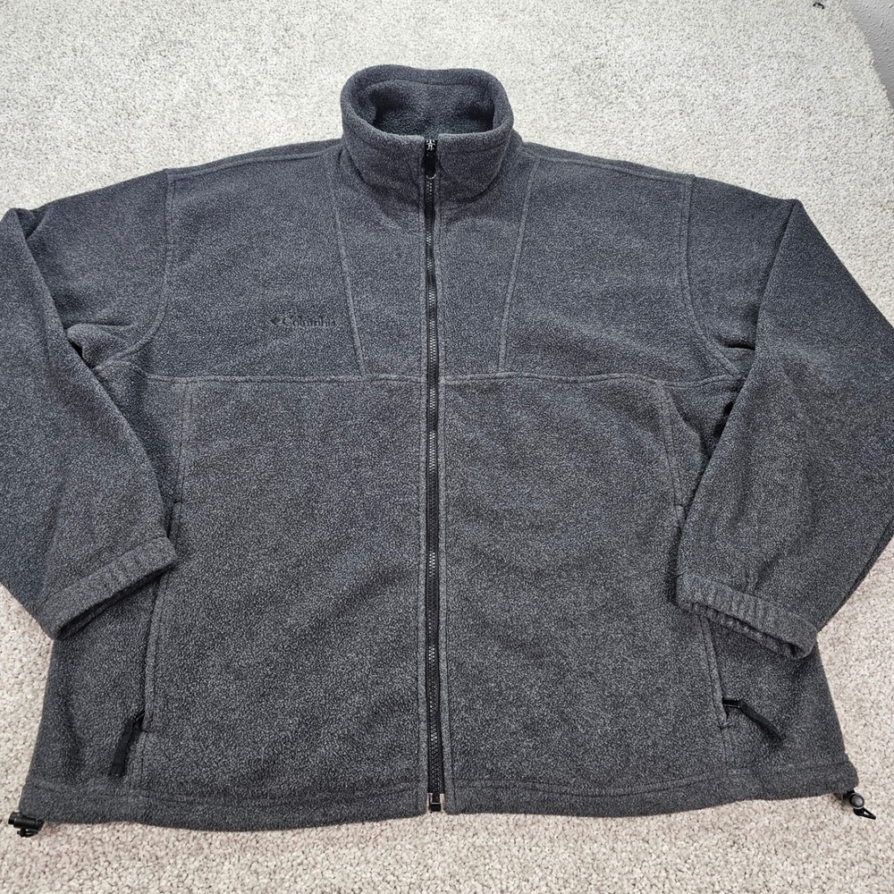 Columbia Fleece Jacket Full Zip Gray‎ Mens XL Outdoor Activewear Top